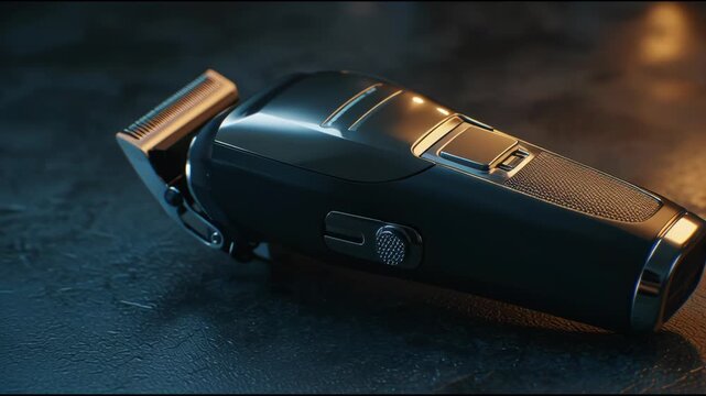 Professional Hair Clipper on Dark Background with Subtle Lighting.