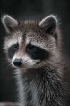 Retrato de un mapache con una expresi&oacute;n curiosa y penetrante.