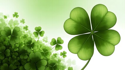 St patrick's day four leaf clover lucky green shamrock ireland