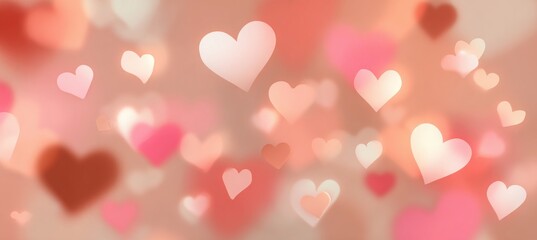 valentines abstract background with soft hearts