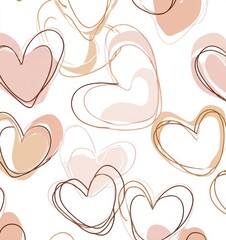 valentines abstract background with soft hearts