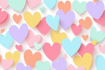 valentines abstract background with soft hearts