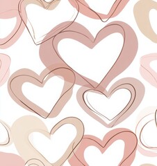 valentines abstract background with soft hearts