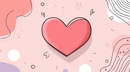 valentines abstract background with soft hearts