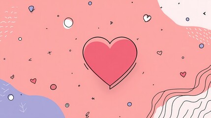 valentines abstract background with soft hearts