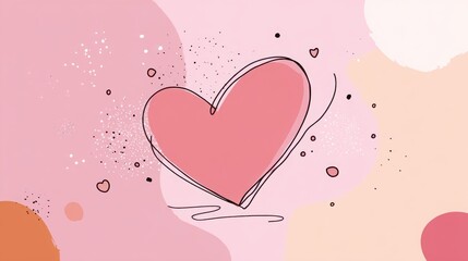 valentines abstract background with soft hearts
