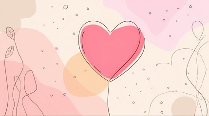 valentines abstract background with soft hearts