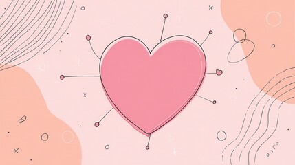 valentines abstract background with soft hearts