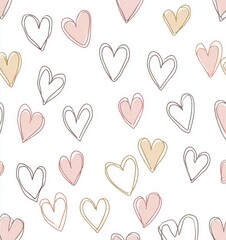 valentines abstract background with soft hearts