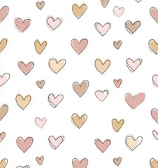 valentines abstract background with soft hearts
