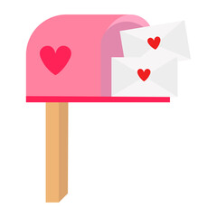 Valentine Pink Love Mailbox