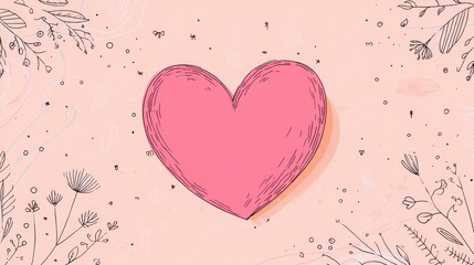 valentines abstract background with soft hearts