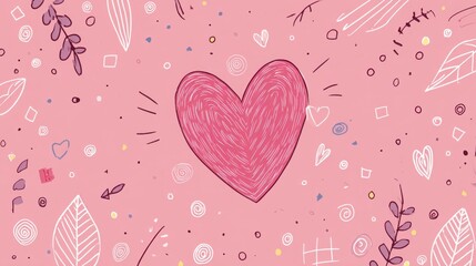 valentines abstract background with soft hearts