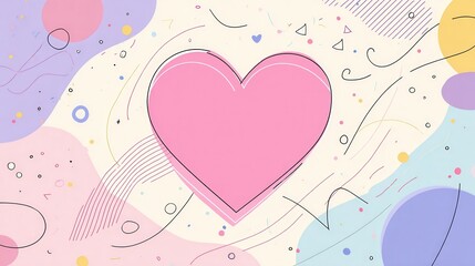 valentines abstract background with soft hearts