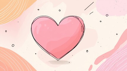 valentines abstract background with soft hearts