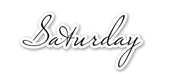 Saturday Handwritten Word in Script Font © Elisabeth