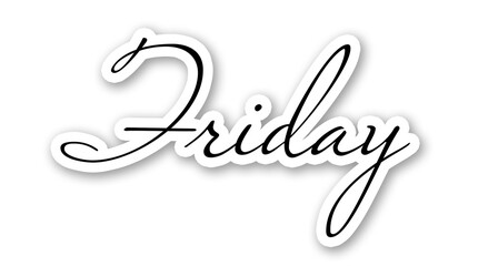 Obraz premium Friday Script Lettering Illustration