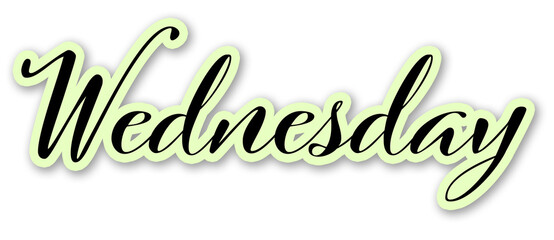 Monday Cursive Typography on White Background