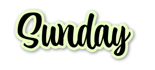 Hand Lettered Sunday Script Text