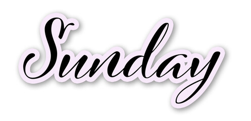 Sunday Script Lettering Illustration