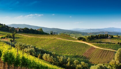 Fototapeta premium beautiful landscape of a vineyard in toscany
