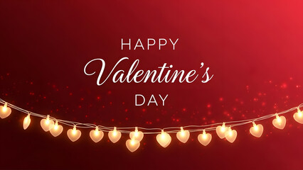 Happy valentine's day greeting with romantic lighting