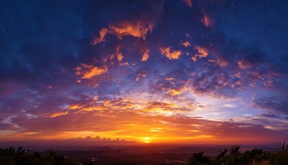 Panoramic Sunset Sky
