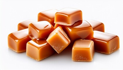 Caramel On The White Background