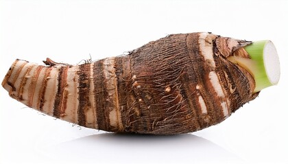 Taro Corm On White Background
