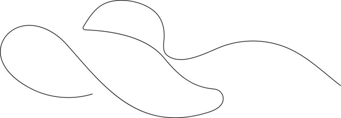 Continuous one line drawing of woman sun hat icon 

