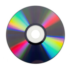 Colorful cd disc isolated on transparent background