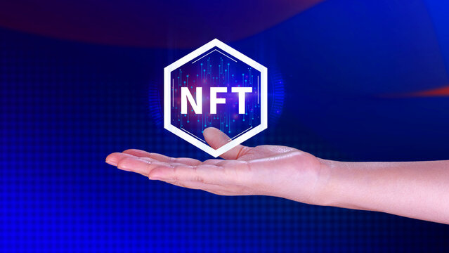NFT non fungible token for crypto art blockchain technology concept. , investing or trading NFT on cryptocurrency, digital asset, art work and digital ledger - Powered by Adobe