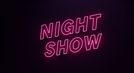 Neon Night Show Sign Illumination