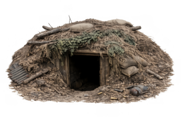 Military bunker representing defense, conflict, and wartime shelter