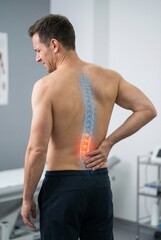 Obraz premium Physical Therapy and Rehabilitation Concept With Back Pain