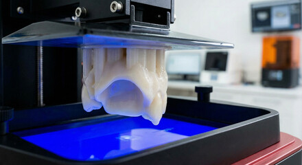  3D Printer Manufacturing Dental Prosthetic Teeth Model with Resin