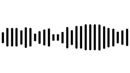 Minimal black sound waves png