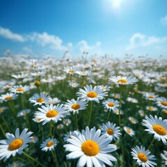 daisies in a field