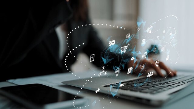 Digital business ecosystem integrating multiple business, ecosystem, and technology elements in a seamless digital network Marrow - Powered by Adobe