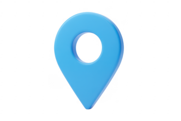 Blue location pin map marker navigation location blue isolated on a transparent background