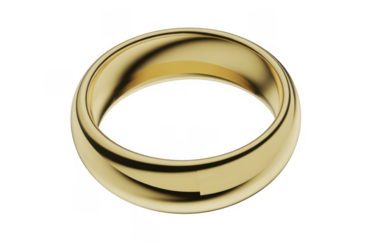 Gold ring jewelry shiny luxury isolated on a transparent background - Powered by Adobe