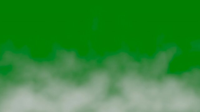 Smoke, fog or mist effect - Loop overlay effect with green chroma key screen. Stock royalty free animation