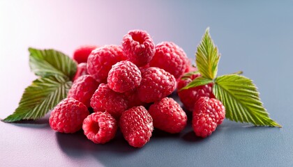 Fresh Raspberries On Solid Background