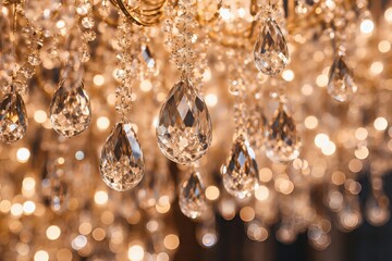 Captivating crystal chandeliers illuminating elegant spaces with intricate design showcasing sparkling reflections and ambient light creating a luxurious atmosphere filled with opulence