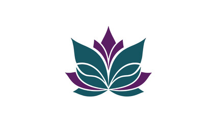 Lotus flower logo design element for branding and wellness.