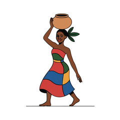 Woman Carrying Water Pot