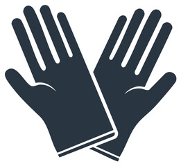 Obraz premium Two protective latex gloves with long cuffs for safety against infectious environments and germs