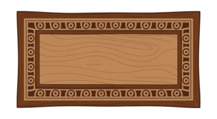 Brown wooden placemat with brown placemat decorative placemat isolated on a transparent background