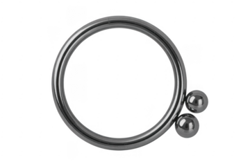 Metal industrial piercing jewelry metal jewelry body piercing isolated on a transparent background