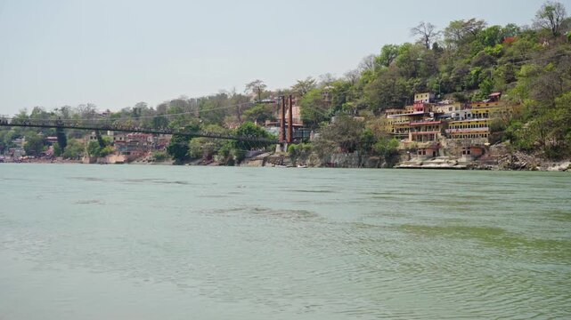 Ram Jhula with Ganga River, Rishikesh